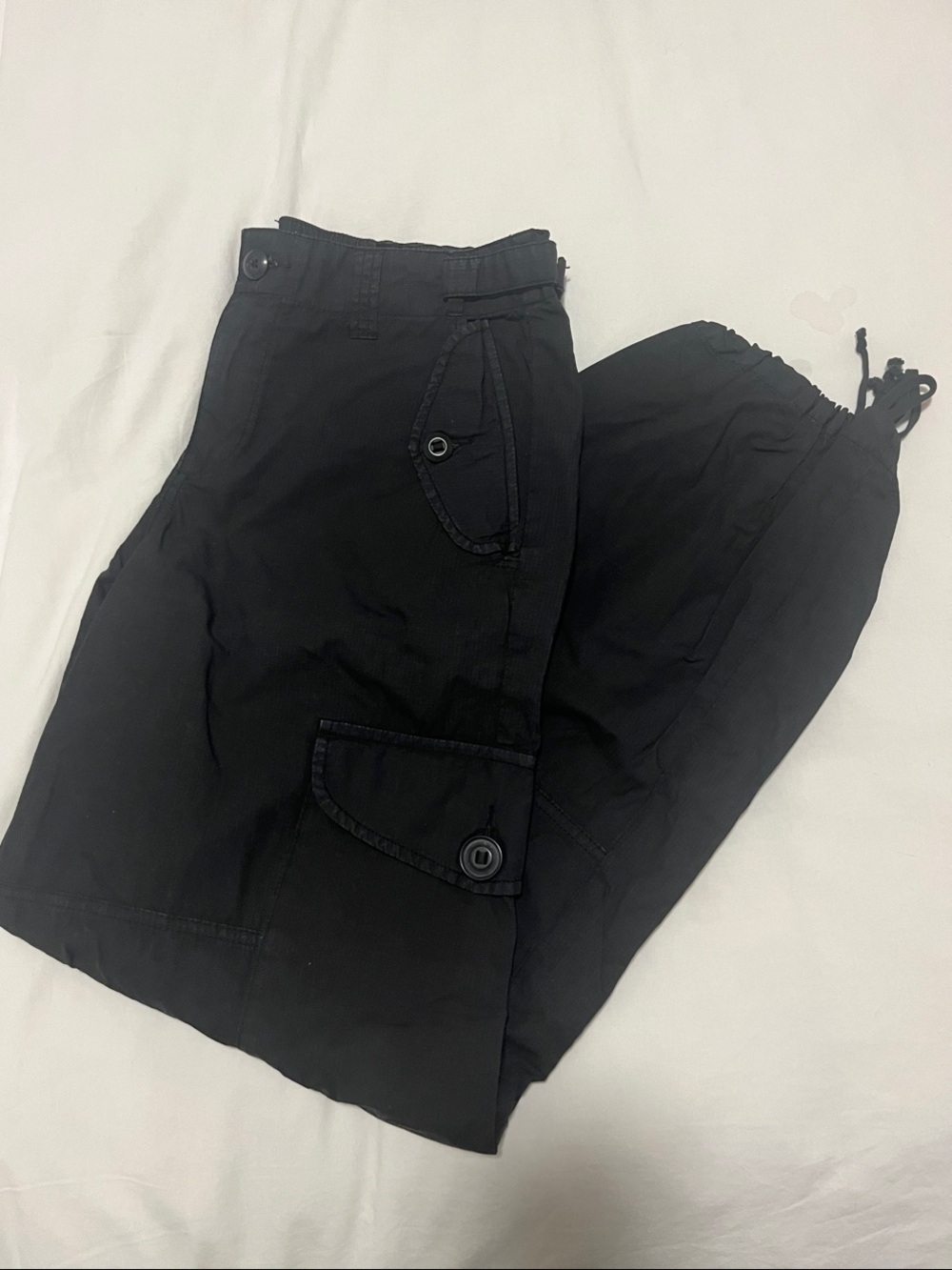 Garage Black Cargo Pants with Button Flap Pockets (Size Small)